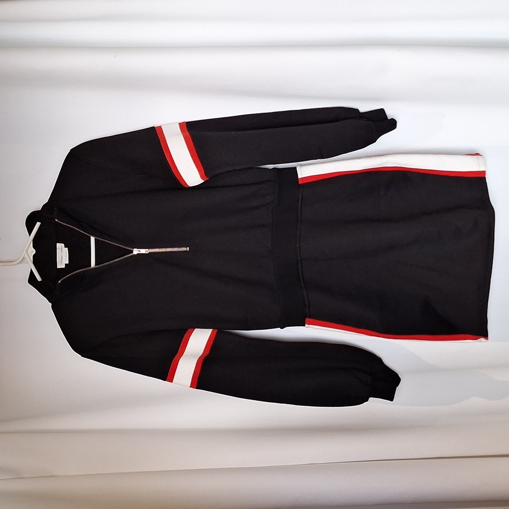 Lovers + Friends Becker zip up Sweatshirt Athletic mini Dress